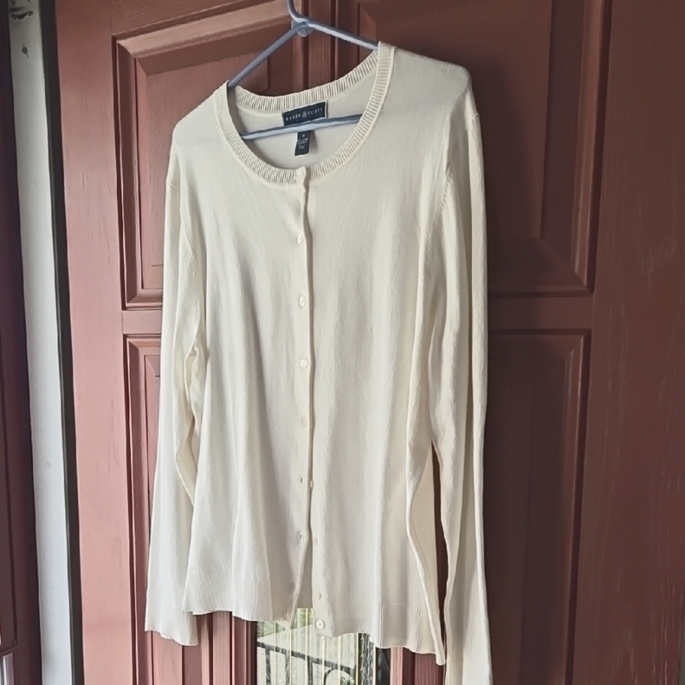 white cardigan